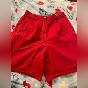 Genuine Vintage Talbots Pleated Red Shorts
